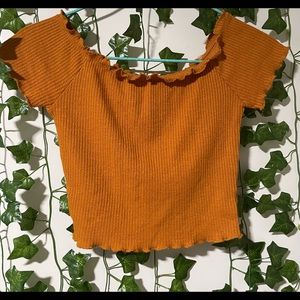 Yellow off the shoulder top